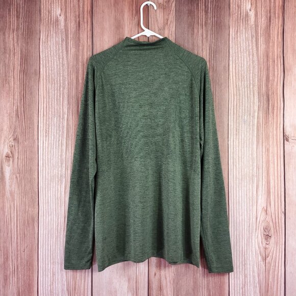 Lululemon Mens Size XL Metal Vent Tech Half Zip 2.0 Rainforest Green Green Twill - Picture 4 of 14